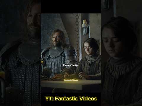 Arya listens as the Hound and Polliver discuss. #gameofthrones #aryastark #sandorclegane #polliver