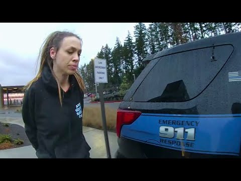 Woman Crashes Head on into Police Officer