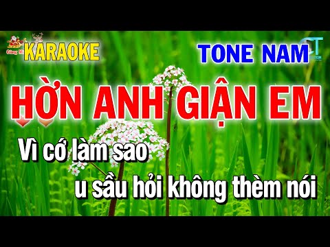 Hờn Anh Giân Em Karaoke Tone Nam ( Em ) Nhạc Sống | Công Minh Organ