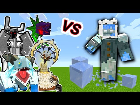 Frozen Warlock Vs. Mowzie's Mobs Monsters in Minecraft