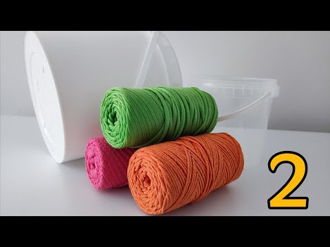 Yoğurt Kovası ve İpler İle Yapılabilecek 2 Fikir / Best Bucket Recycling ✔😍