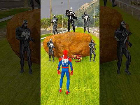 Spider-Man Take A Help From Hulk To Save Ironman And His Brother #shorts #ytshorts #gtav