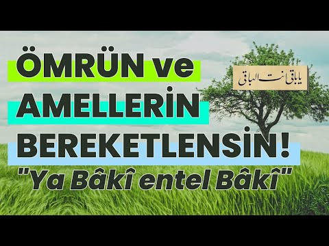 "Ya Bâkî entel Bâkî" Ömrünün Bereketlenmesi Amellerinin Bereketlenmesi İçin Hergün Oku!