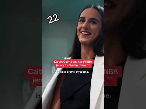 Caitlin Clark sees her WNBA Jersey for the first time