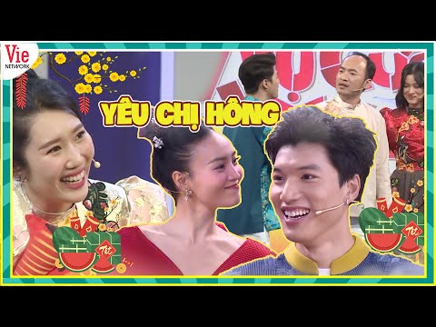 Hài Tết 7 Nụ: HIEUTHUHAI ngượng ngùng khi Lan Ngọc lên tiếng "yêu chị hông"