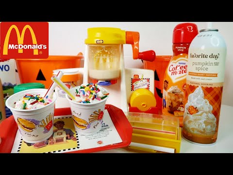 McDonald's SHAKE MAKER Happy Meal Magic Pumpkin Spice Latte Shakes Toy Food For Kids