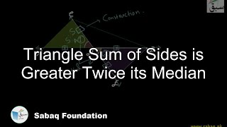 Triangle Sum of Sides is Greater Twice its Median-e.g2