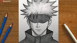 Easy anime drawing || How to Draw Gojo Satoru Step by Step || Step by Step Anime Art Sketch Tutorial