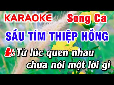 Sầu Tím Thiệp Hồng Karaoke SONG CA Nhạc Sống | Hoài Phong Organ
