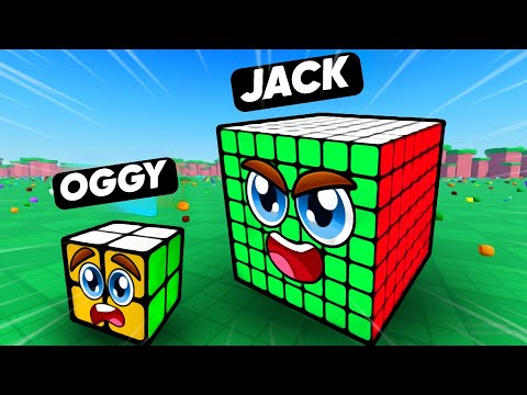 OGGY BECAME GIANT RUBKIS CUBE TO EAT JACK IN ROBLOX