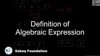 Introducing Algebraic Expression