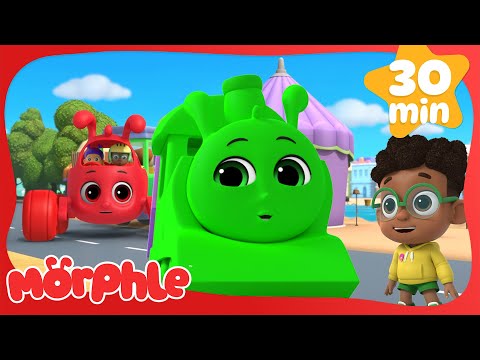 Orphle the Train Conductor! | 🔴 Morphle VS Orphle 🟢 | Vehicles, Cars and Trains | Kids Cartoons