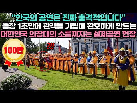 등장 1초만에 관객들 기립해 환호하게 만드는 대한민국 의장대의 소름끼지는 실제 공연 현장