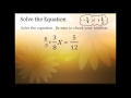 Solving Equations and Relationships
