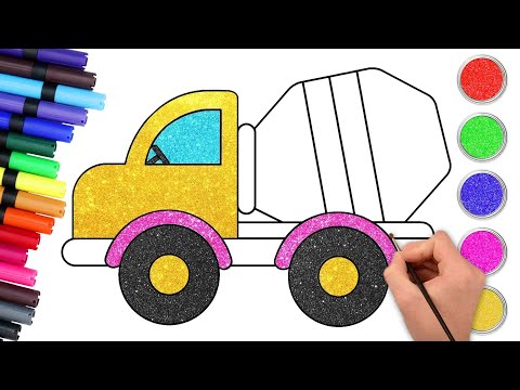 How to Draw एक प्यारा सा Mixer Truck 🚚 | Easy Drawing for Kids | Chiki Art Hindi