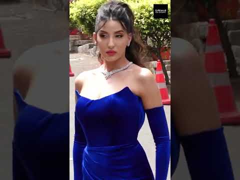 Nora Fatehi Looks Gorgeous In Blue Slit Gown For Dance Deewane Juniors