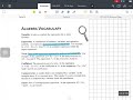 Exploring Algebra Vocabulary with the CPM CC2 Toolkit