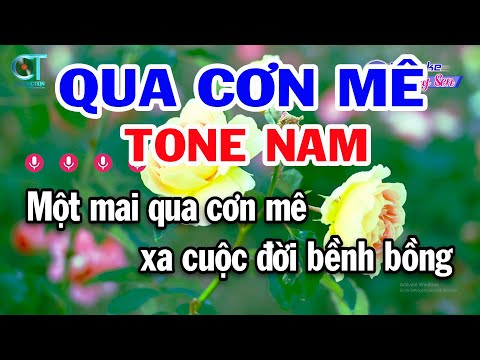 Karaoke Qua Cơn Mê Tone Nam Dm | Nhạc Sống Đồng Sen