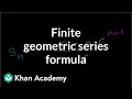 Understanding Finite Geometric Series