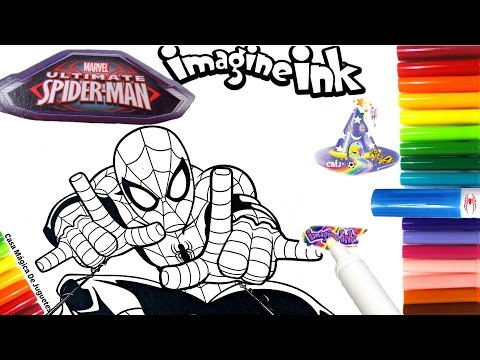 Rotulador Mágico del Hombre Araña Ultimate Spider Man de Imagine Ink en Español