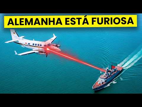Alemanha FURIOSA! China ATINGE AVIÃO alemão com LASER