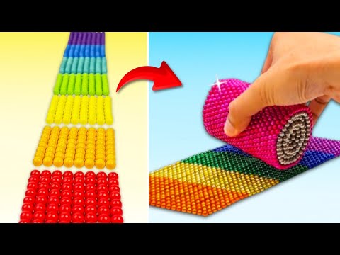 Most Relaxing/Satisfying - DIY Build Rainbow Magnetic Balls ASMR (Satisfying) | My Magnet #art