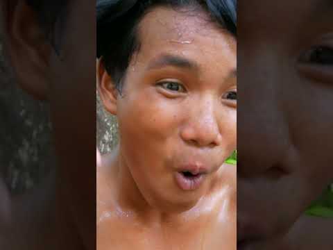 🌿🐟 Ultimate Rainforest Survival Giant Fish Catch & Mouthwatering Cooking Adventure! 🍽️ Primitive Boy