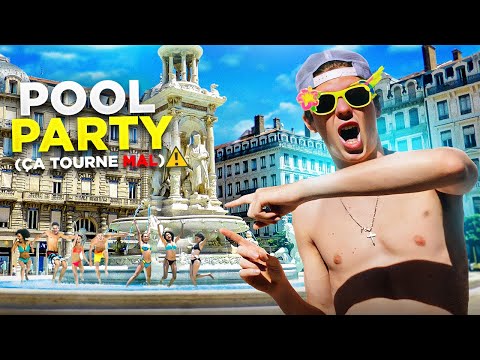 J'organise une POOL PARTY en pleine ville ! #poolparty #canicule #lyon