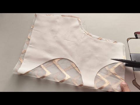 Blouse design. Cutting and stitching. Easy Back neck design. Blouse designs . #mydesigndiary #sewing