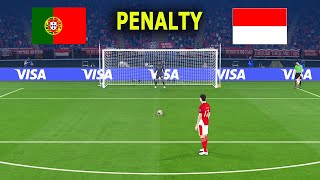 PORTUGAL vs INDONESIA - PENALTIES - FINAL  | FIFA World Cup 2026 USA | All Goals | PES Gameplay