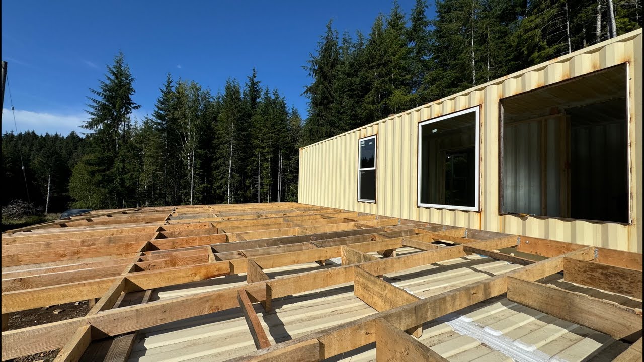 Rare live video - off grid couple builds shipping container house with you live- no editing and raw