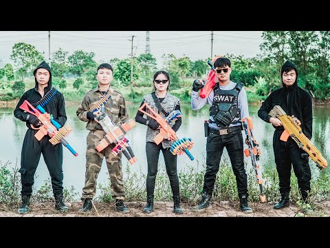 Nerf Guns War : Secret Hideout Raid Men S.W.A.T SEAL Team Fight Boss W Criminal Group Dangerous