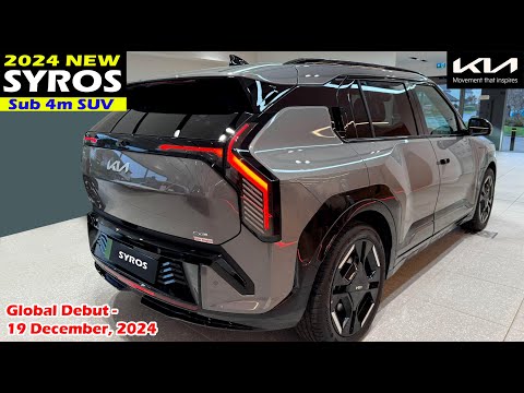 2024 NEW KIA SYROS SUB4m SUV 🤩 Global Debut - 19 December, 2024