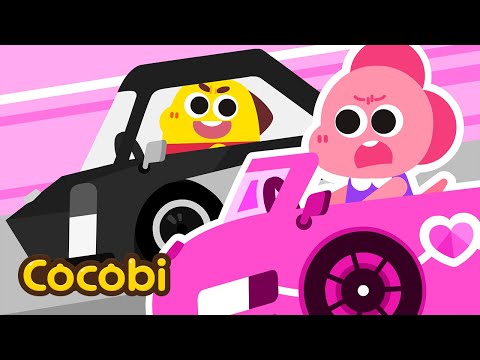 Balap Troli Pink Belanja 💕 vs Hitam🖤 | Lagu Anak-anak | Cocobi