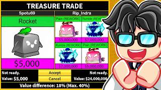 Trading ROCKET to PAIN REWORK For 24 Hours in Blox Fruits Roblox!