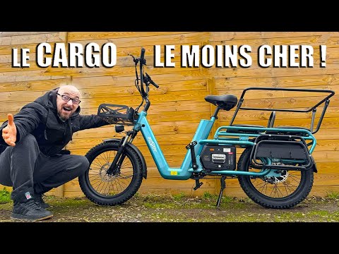 je test le vélo cargo électrique des familles avec une GROSSE batterie ! OneSport OT01 Longtail