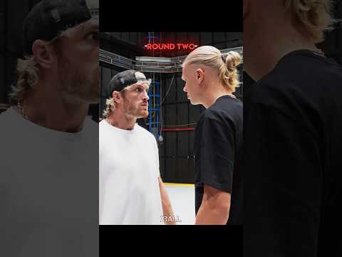 Haaland Vs Logan Pual🤯🔥 #soccer#haaland#loganpaul#football#challenge