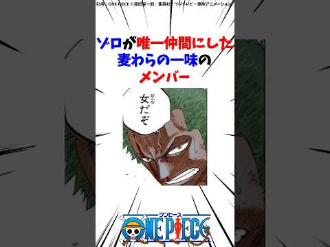 ゾロが唯一仲間にした麦わらの一味のメンバー【ワンピース】 #Shorts