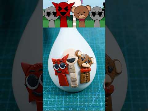 I made a [Mr.bear] Ted & Mroona game console from Incredibox Sprunki Retake with clay #shorts #clay