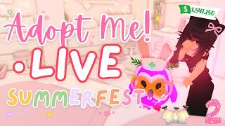 Summerfest WEEK 1 is HERE!! #2 ( ˶ˆᗜˆ˵ ) ⋆˙⟡ | Adopt me LIVESTREAM — ᨳଓ .