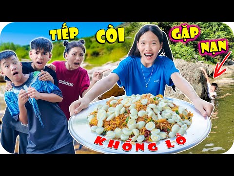 Đi Suối Làm Bánh Tráng Trộn Khổng Lồ - Tiếp Còi Bị Lạc Trong Rừng | Min Min TV Minh Khoa