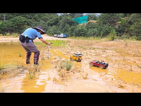 How to film an RC Car - FMS Mashigan Jeep YJ & Toyota Land Cruiser FJ40 #mud #offroad #automobile