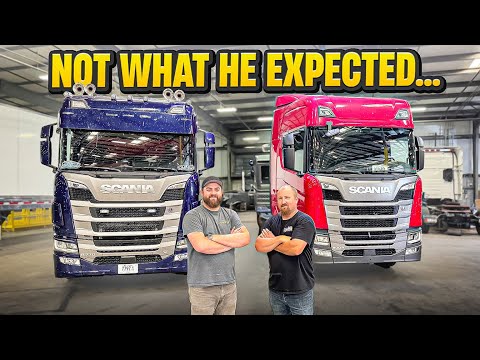 First Time Driving a Scania Cabover + Surprise Delivery of Race Parts!