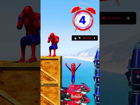 GTA 5: RED SPIDER-MAN VS RED VENOM KID SAVE FROM PIT 🥹🥺