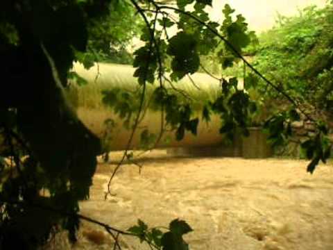 Leichter Regen und Flut- Impressionen eines Baches