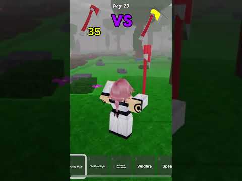 Strong Axe Before And After Trim Test 99 nights in the forest #99nightintheforest #99nights #roblox