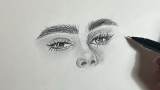 طريقة رسم العينين بسهولة خطوة بخطوة