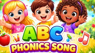 ABC Phonics Song for Kids | A to Z Alphabet Sounds | 3D Cartoon Animation 4K