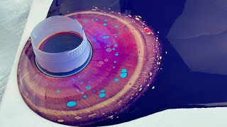 A Gorgeously Galactic Open Cup Acrylic Pour - Coast-to-Coast  Collaboration