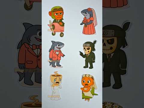 Italian Brainrot Paper Wedding Couple Matching Puzzle #italianbrainrot #shortsfeed #viral